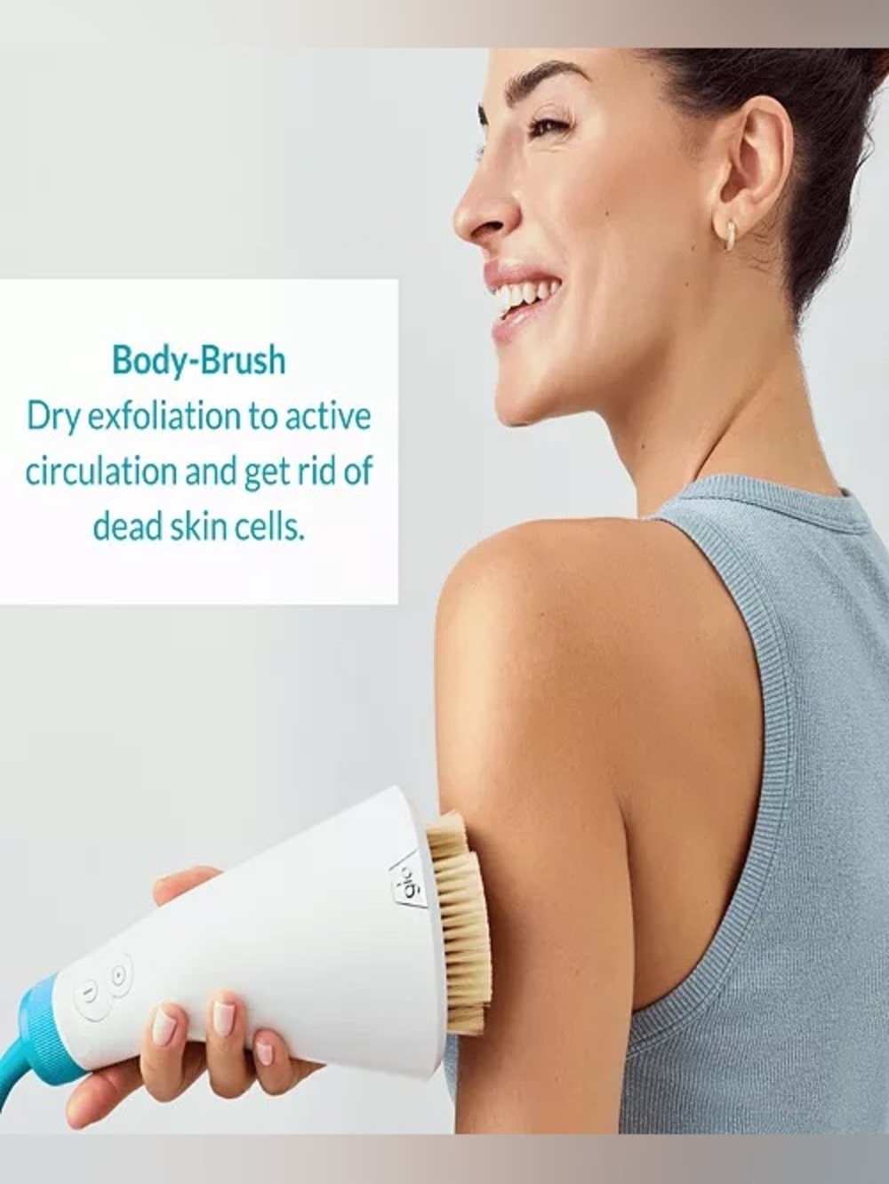 GLO Anticellulite Massager in White and Teal - Picture 8 of 12